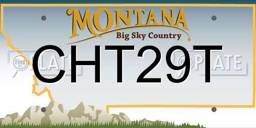 CHT29T Montana License Plate