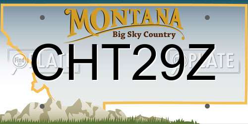 CHT29Z Montana License Plate
