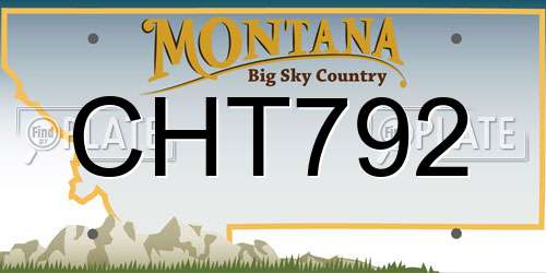 CHT792 Montana License Plate