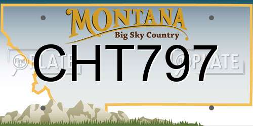 CHT797 Montana License Plate