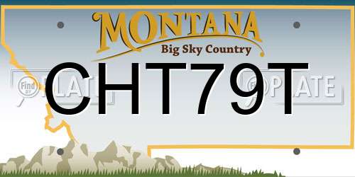 CHT79T Montana License Plate