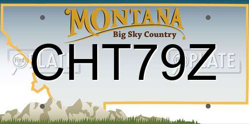 CHT79Z Montana License Plate