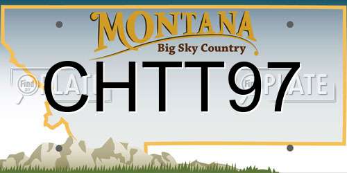 CHTT97 Montana License Plate