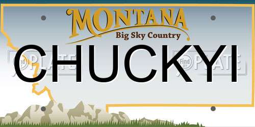 CHUCKYI Montana License Plate
