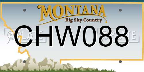 CHW088 Montana License Plate
