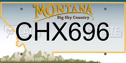 CHX696 Montana License Plate
