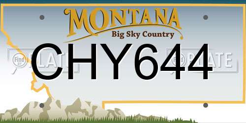 CHY644 Montana License Plate