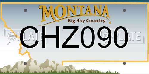 CHZ090 Montana License Plate