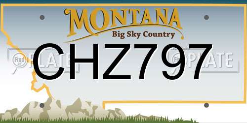 CHZ797 Montana License Plate