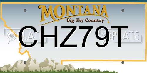 CHZ79T Montana License Plate