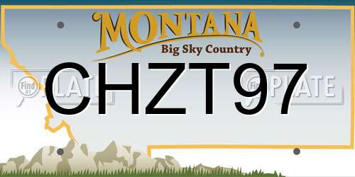 CHZT97 Montana License Plate