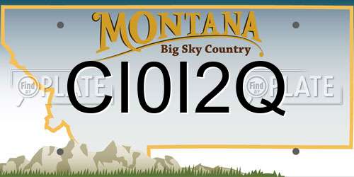 CI0I2Q Montana License Plate
