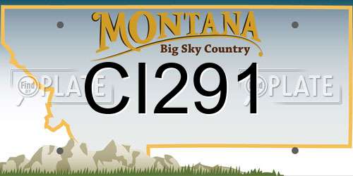CI291 Montana License Plate