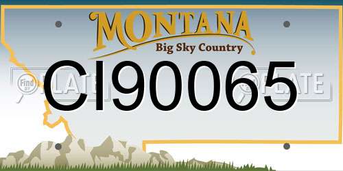 CI90065 Montana License Plate