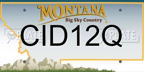 CID12Q Montana License Plate