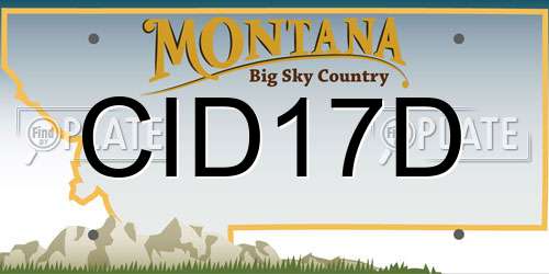 CID17D Montana License Plate