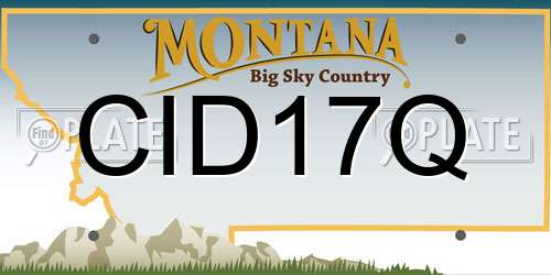 CID17Q Montana License Plate