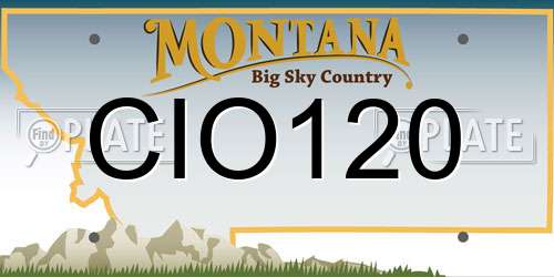 CIO120 Montana License Plate
