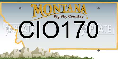 CIO170 Montana License Plate
