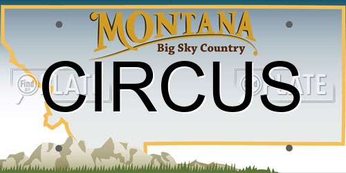 CIRCUS Montana License Plate