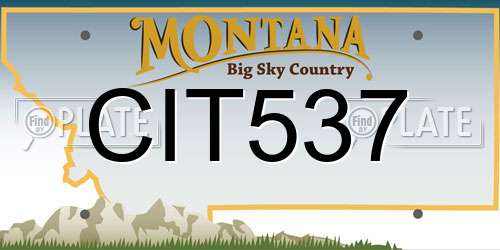 CIT537 Montana License Plate