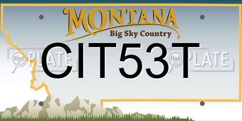 CIT53T Montana License Plate