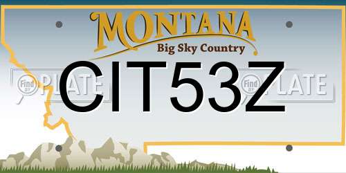 CIT53Z Montana License Plate