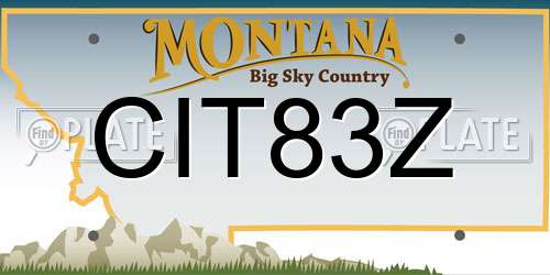 CIT83Z Montana License Plate
