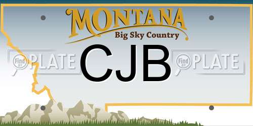 CJB Montana License Plate