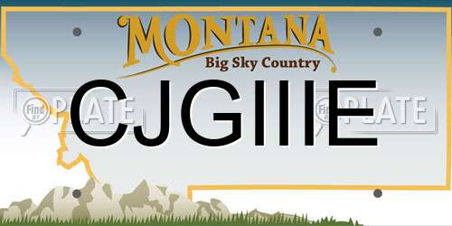 CJGIIIE Montana License Plate