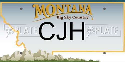 CJH Montana License Plate