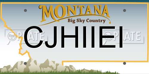 CJHIIEI Montana License Plate
