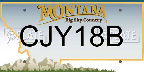 CJY18B Montana License Plate