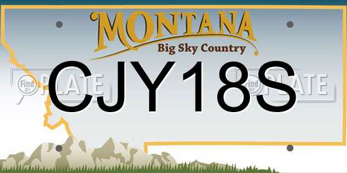 CJY18S Montana License Plate