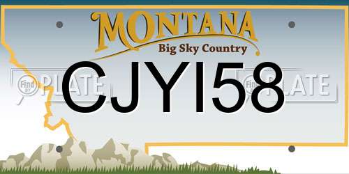 CJYI58 Montana License Plate