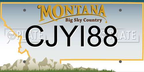 CJYI88 Montana License Plate