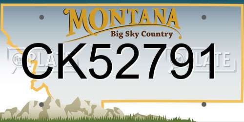 CK52791 Montana License Plate