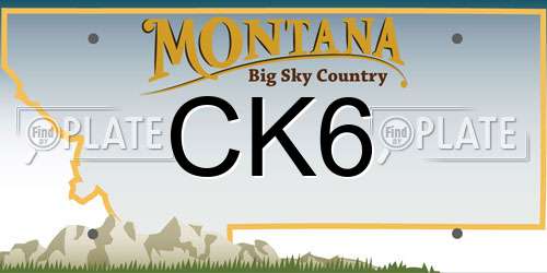 CK6 Montana License Plate