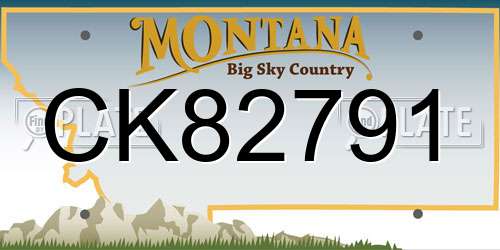 CK82791 Montana License Plate