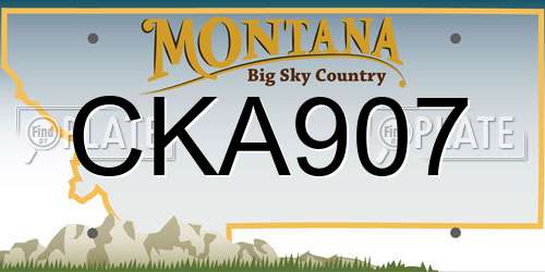 CKA907 Montana License Plate