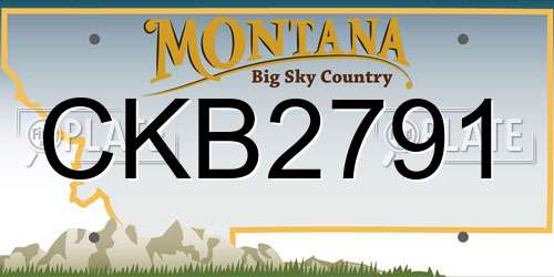 CKB2791 Montana License Plate