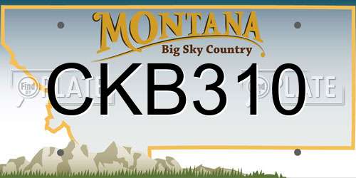 CKB310 Montana License Plate