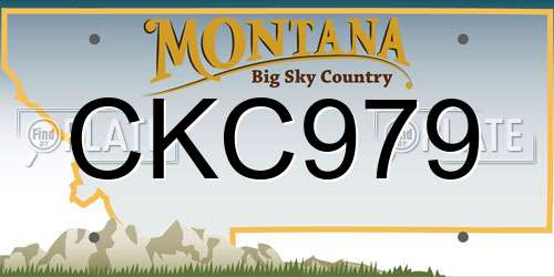 CKC979 Montana License Plate