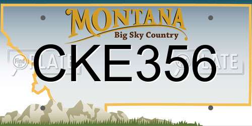 CKE356 Montana License Plate
