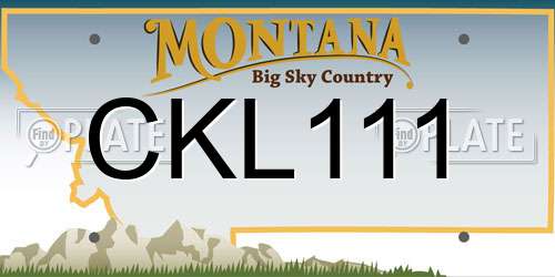 CKL111 Montana License Plate