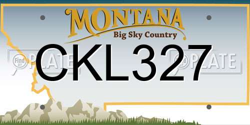 CKL327 Montana License Plate