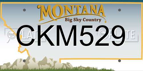 CKM529 Montana License Plate