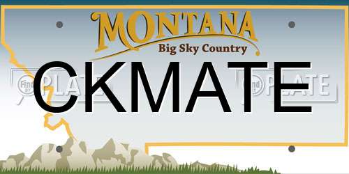 CKMATE Montana License Plate