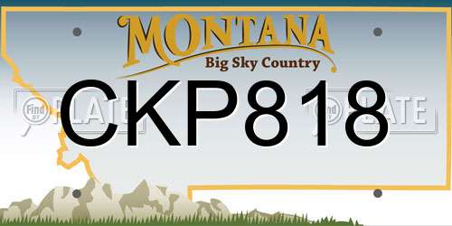 CKP818 Montana License Plate