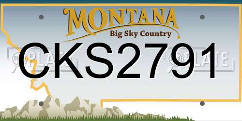 CKS2791 Montana License Plate